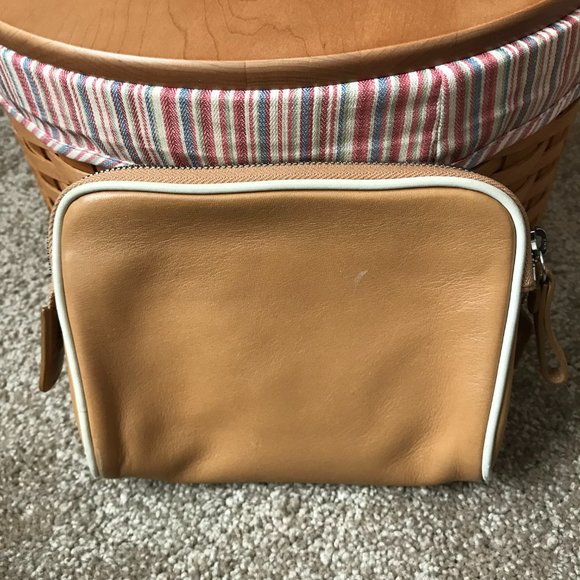 Vintage Coach Camel w/Ivory Trim Small Toiletry Bag w/Hang Tag - Picture 2 of 11